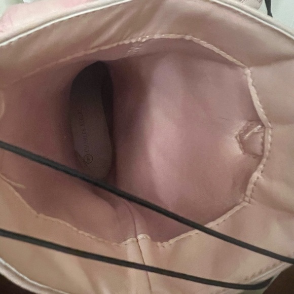 Cowgirl Boots pink faux leather Mid-Calf Stiching Western Low Stacked Heel - Picture 6 of 12